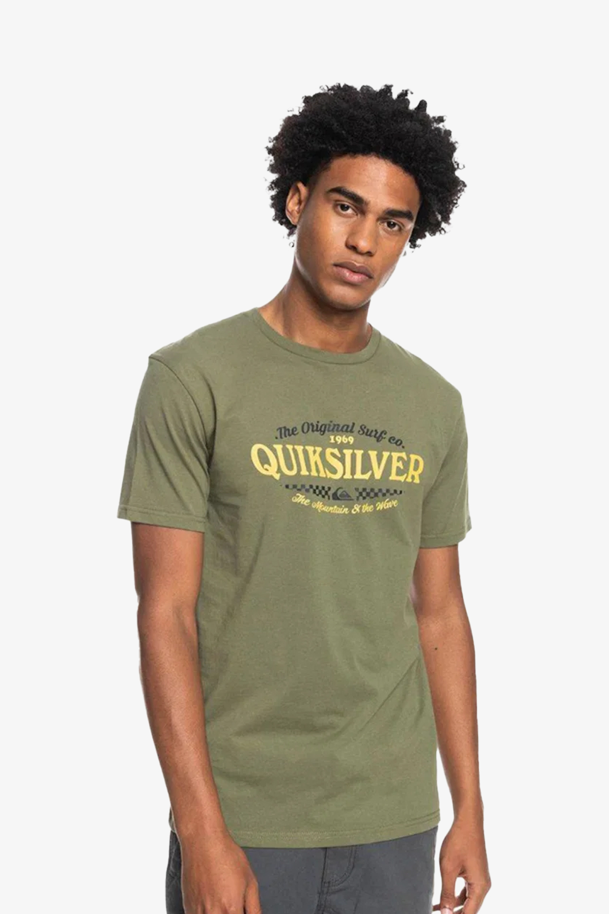 Quiksilver Check On It Erkek Yeşil T-Shirt EQYZT06710-GPH0
