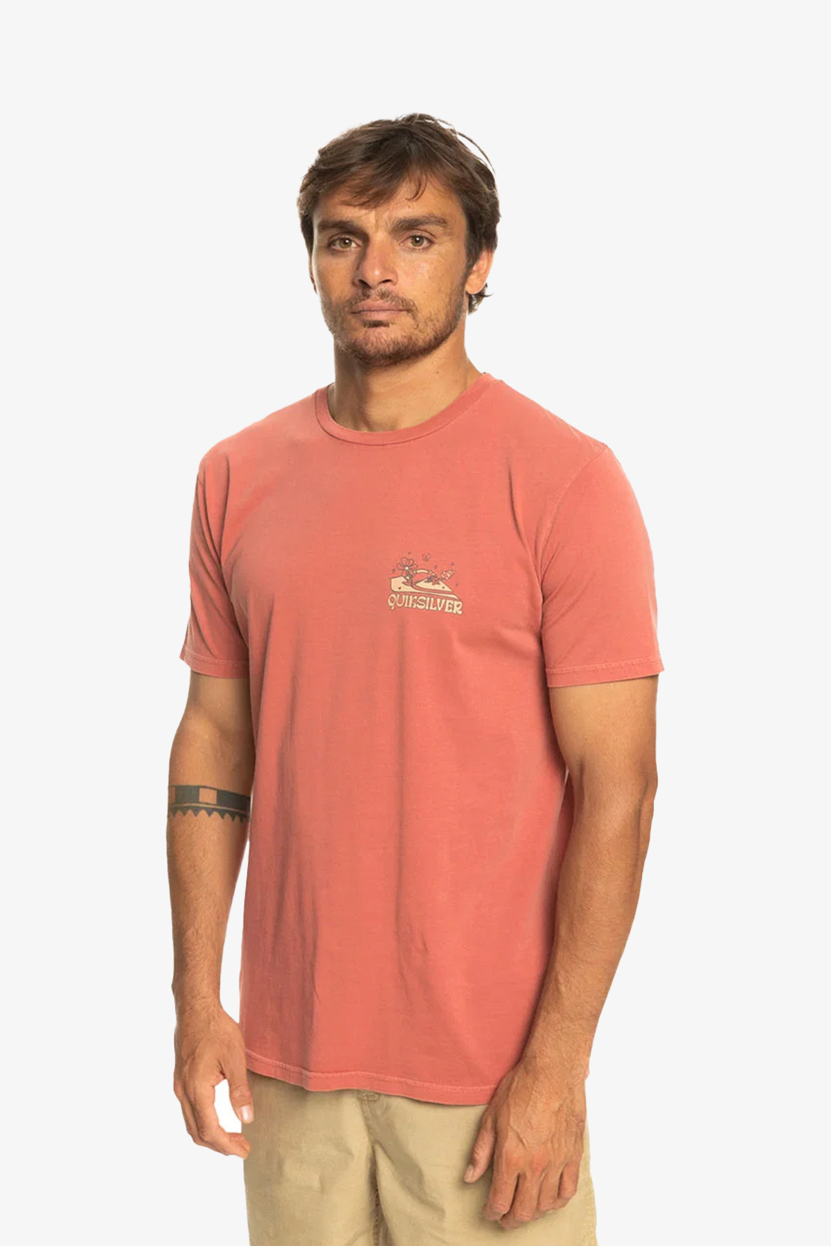 Quiksilver Enjoynotdestroys Erkek Turuncu T-Shirt EQYZT07259-MPD0