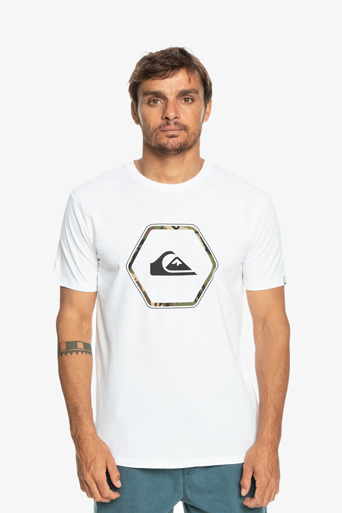 Quiksilver Inshapes Erkek Beyaz T-Shirt EQYZT07227-WBB0