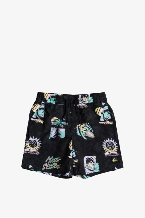 Quiksilver Island Pulse Volley 14 Çocuk Siyah Deniz Şortu EQBJV03342-KVJ6 - Quiksilver