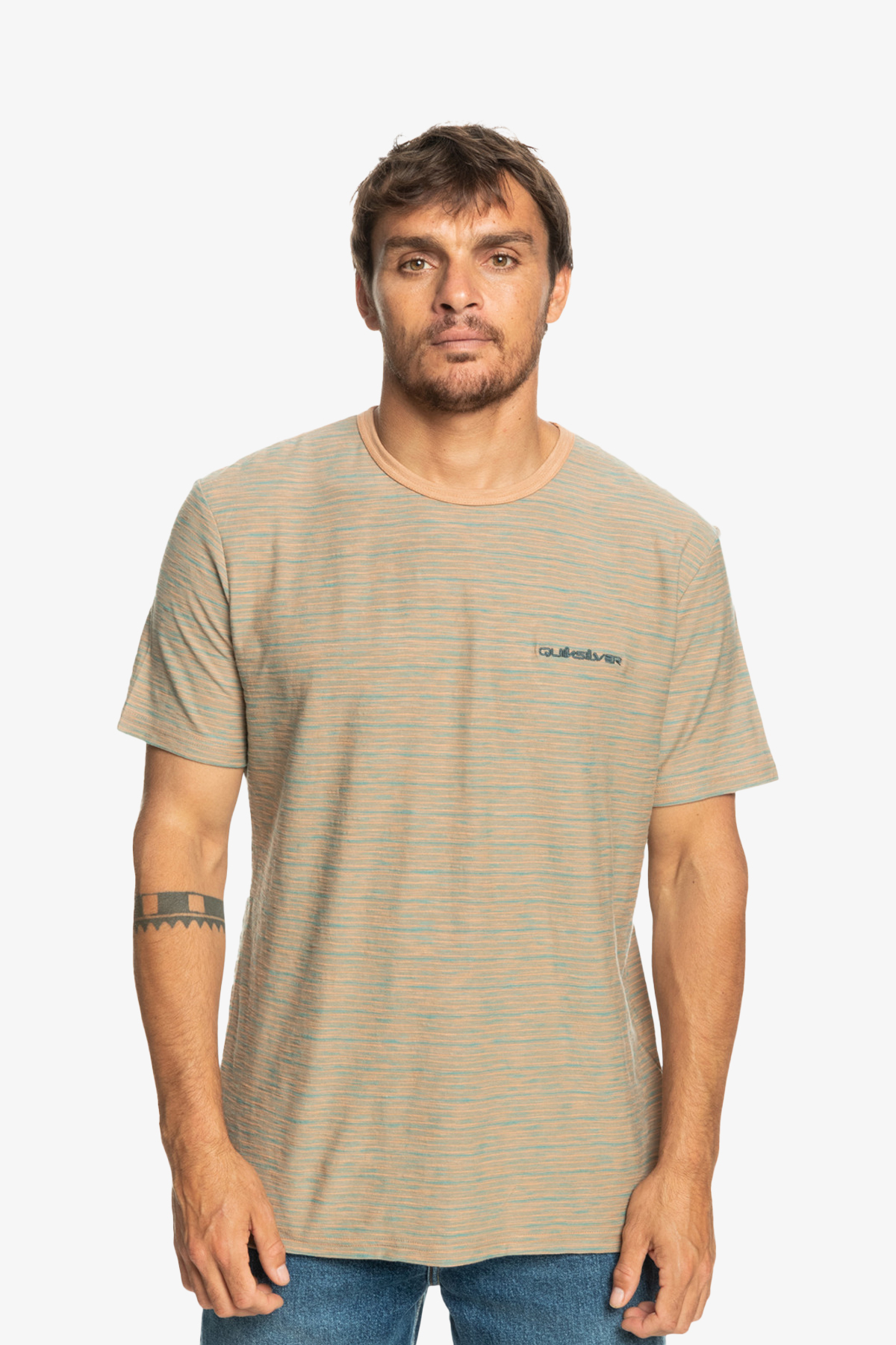 Quiksilver Kentın Erkek Bej T-Shirt EQYKT04277-CKQ3