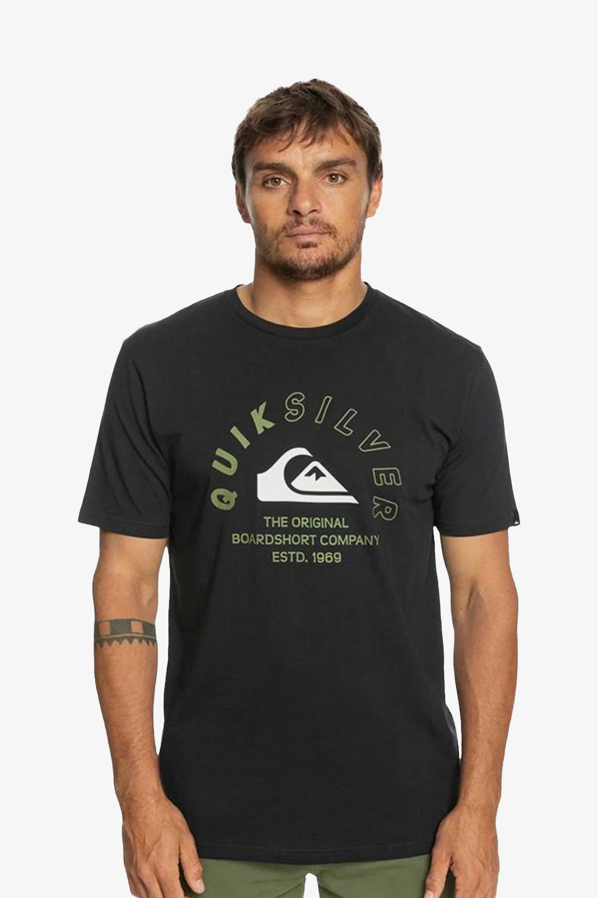 Quiksilver Mıxedsıgnalss Erkek Siyah T-Shirt EQYZT07276-KVJ0