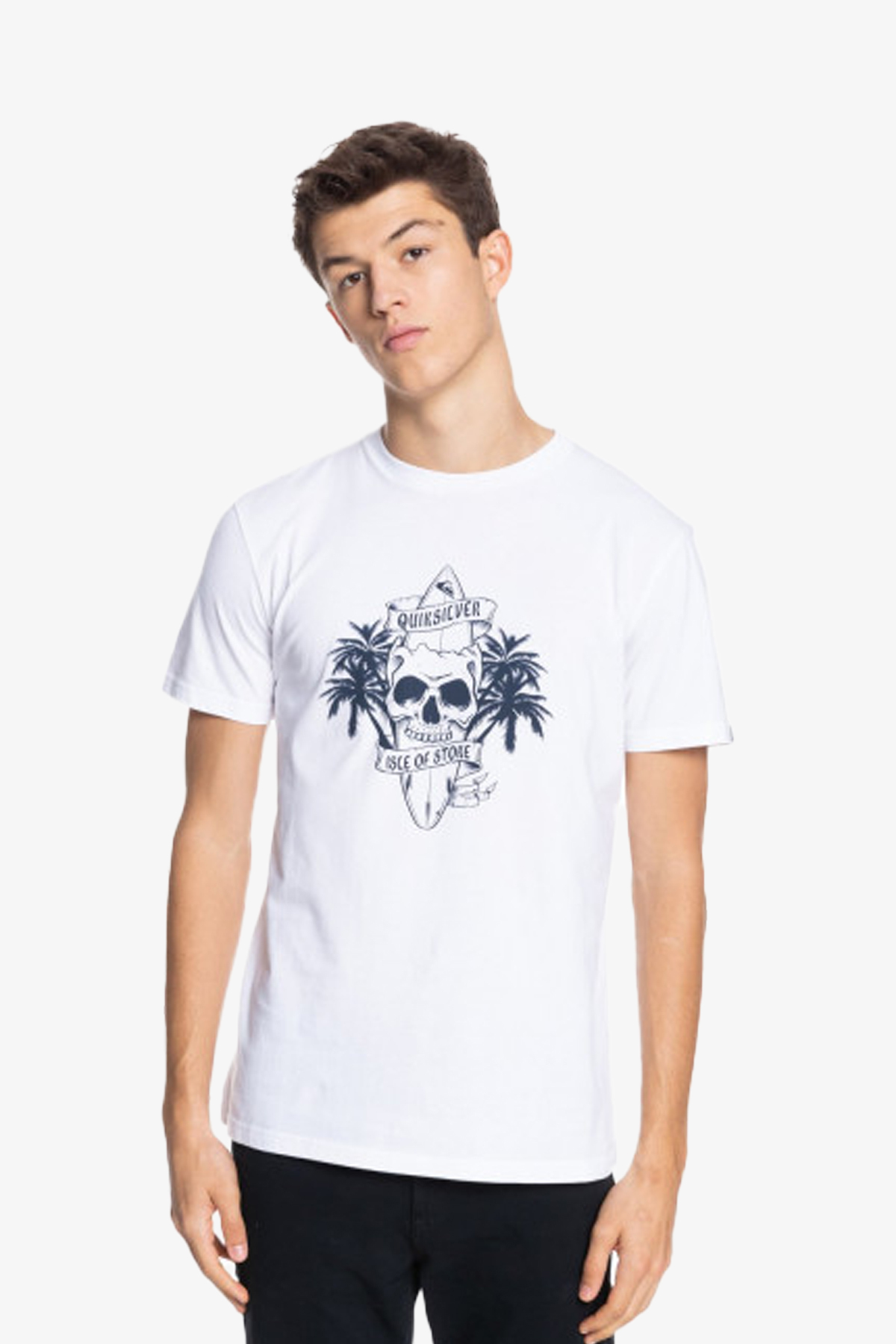 Quiksilver Nıght Surfer Erkek Beyaz T-Shirt EQYZT06325-WBB0
