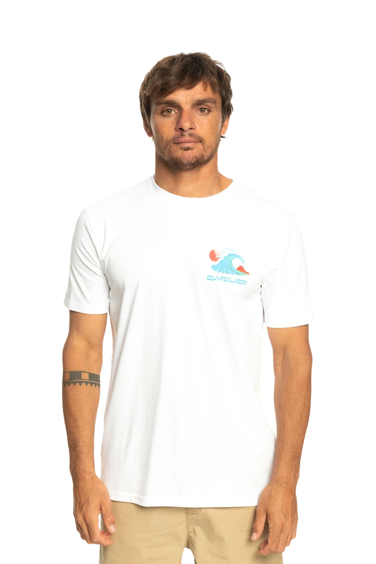 Quiksilver Oceanbed Erkek Beyaz T-Shirt EQYZT07230-WBB0