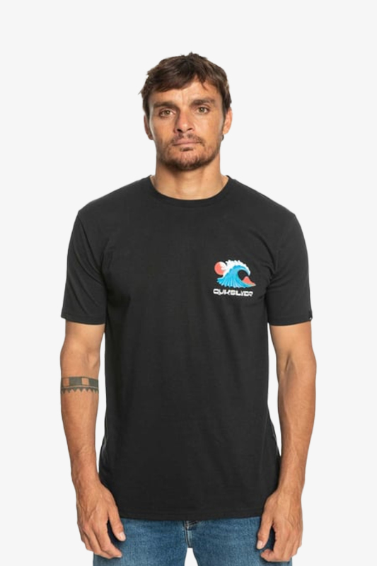 Quiksilver Oceanbeds Erkek Siyah T-Shirt EQYZT07230-KVJ0 - 1