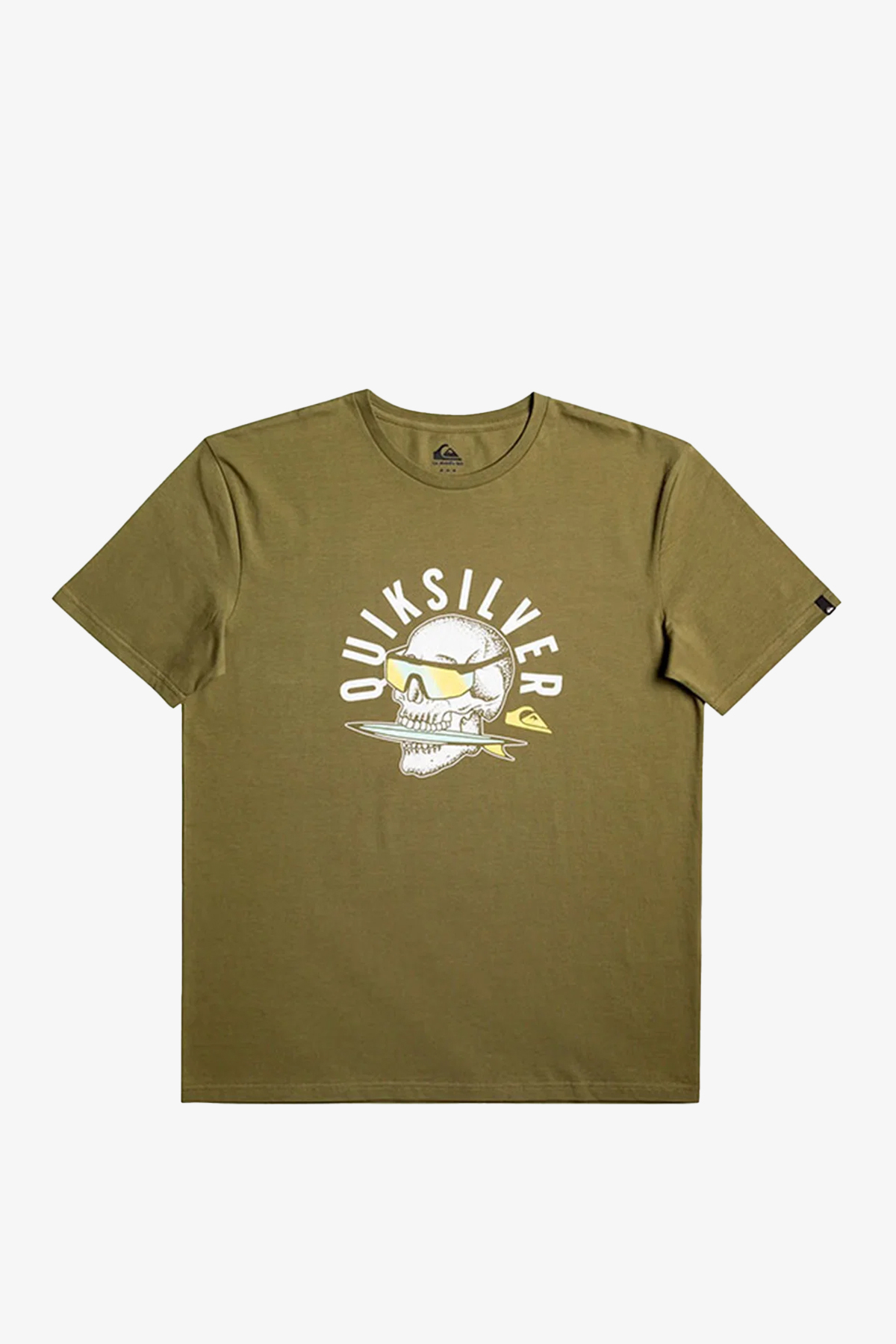 Quiksilver Qsrockınskulls Erkek Yeşil T-Shirt EQYZT07278-GPH0