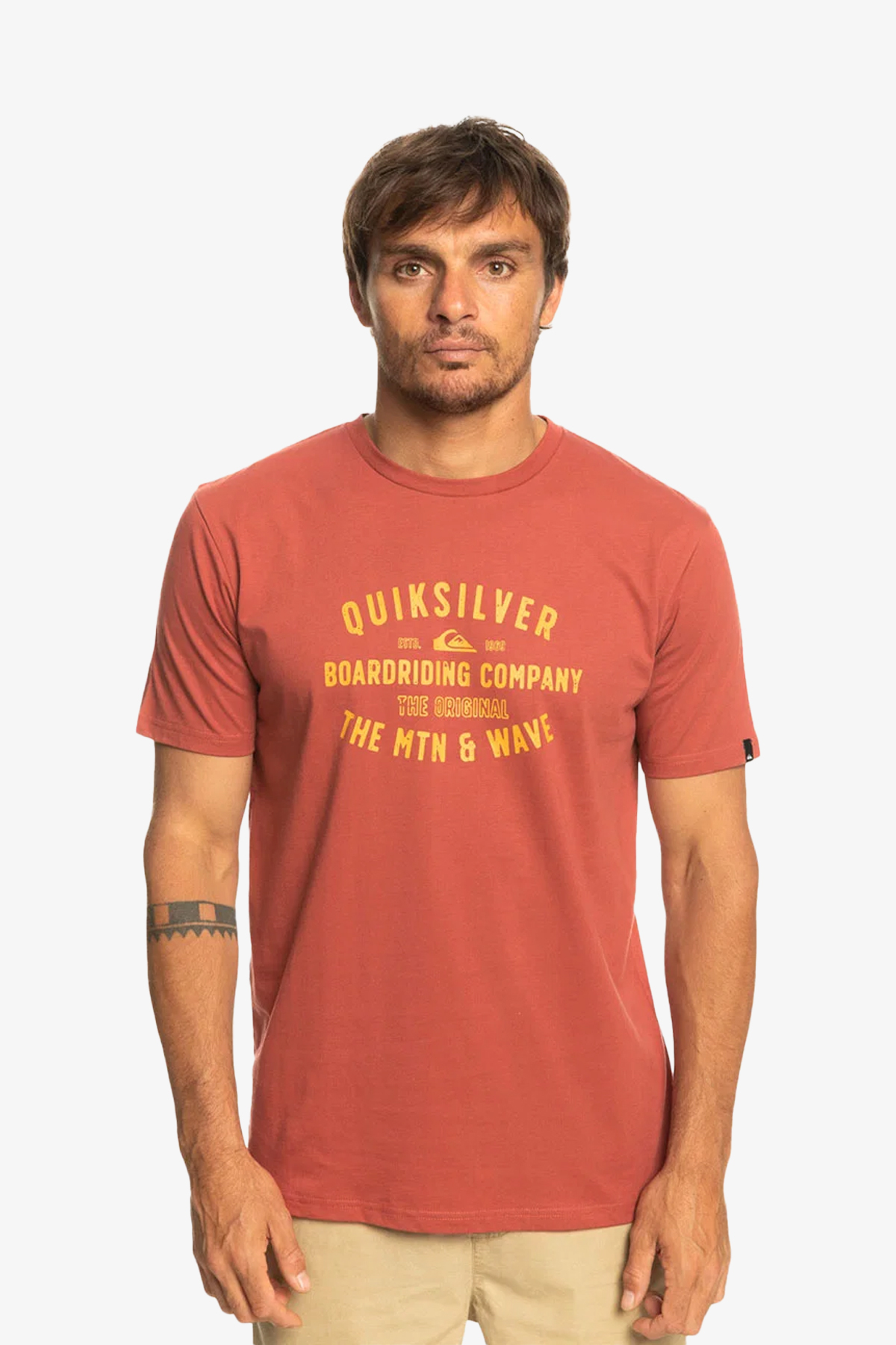 Quiksilver Qurflockups Erkek Turuncu T-Shirt EQYZT07218-MPD0