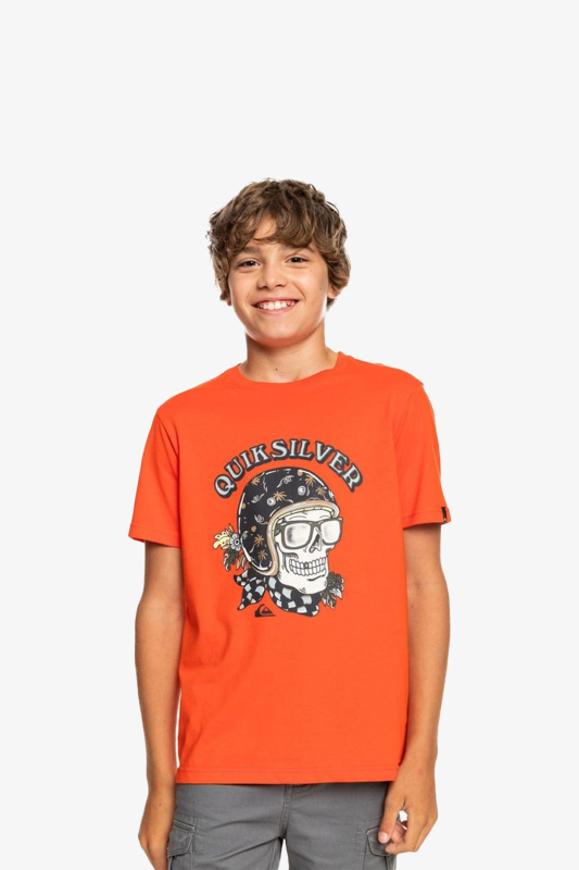 Quiksilver Skull Trooper Çocuk Turuncu T-Shirt EQBZT04419-NNJ0 - 1