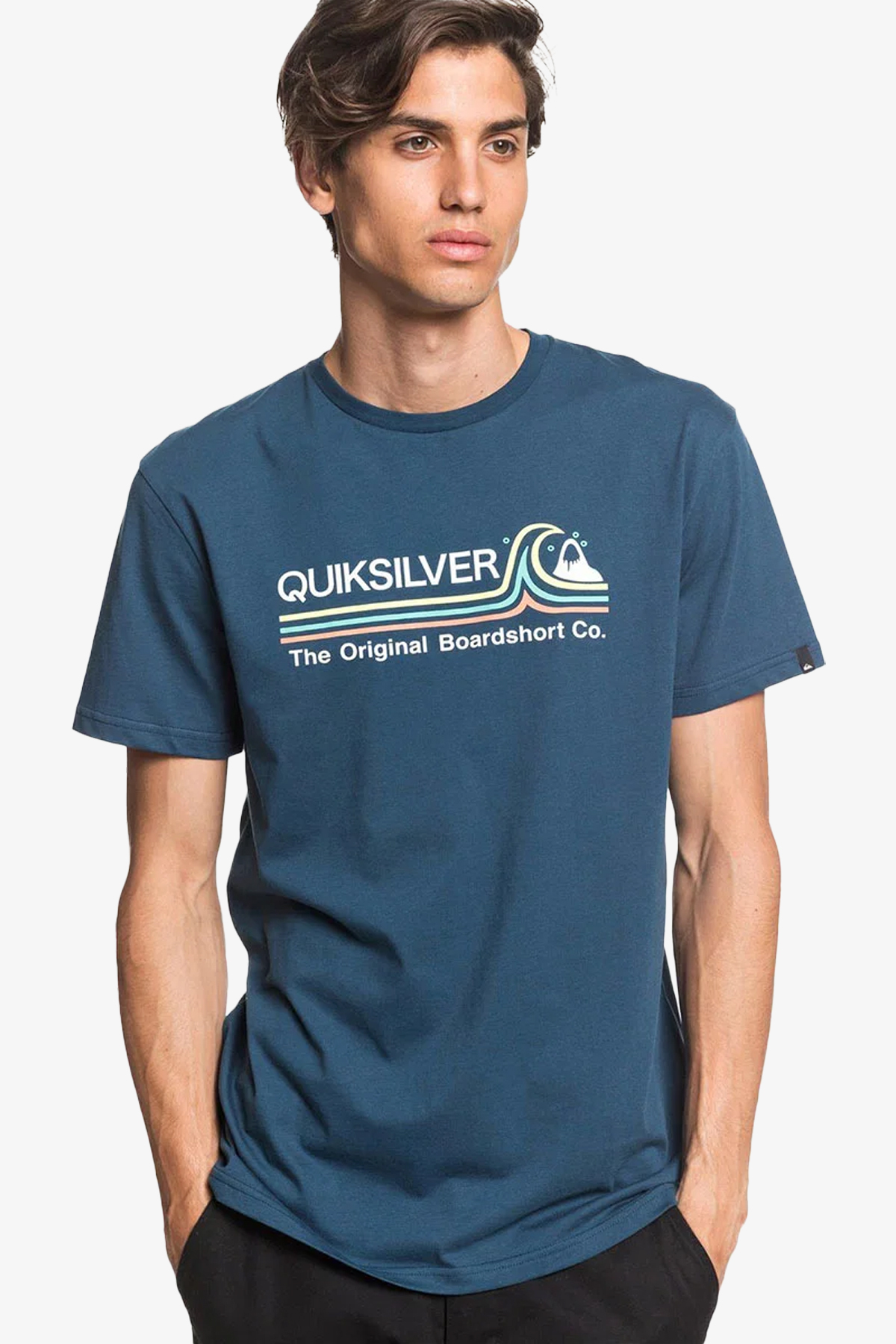 Quiksilver Stonecoldclassı Erkek Mavi T-Shirt EQYZT05748-BSM0