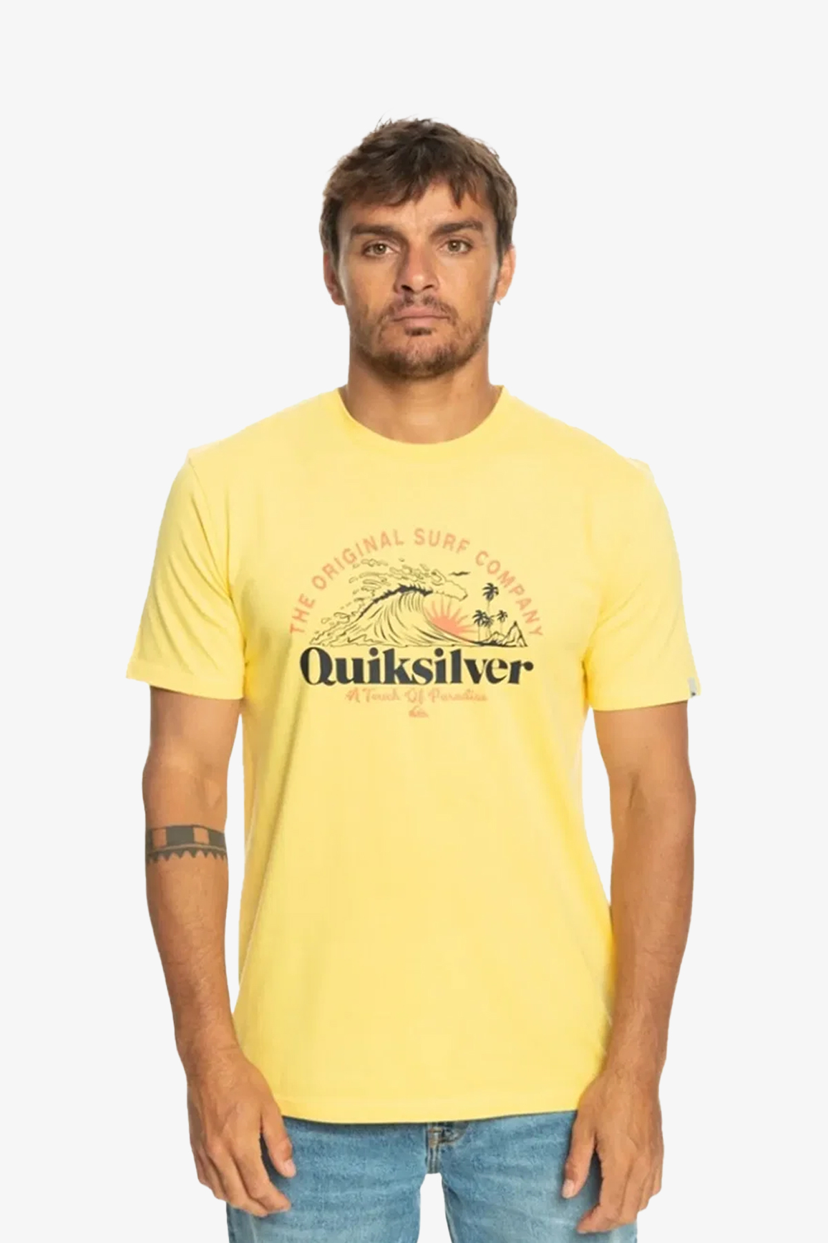 Quiksilver Sunsetaves Erkek Sarı T-Shirt EQYZT07277-YFB0