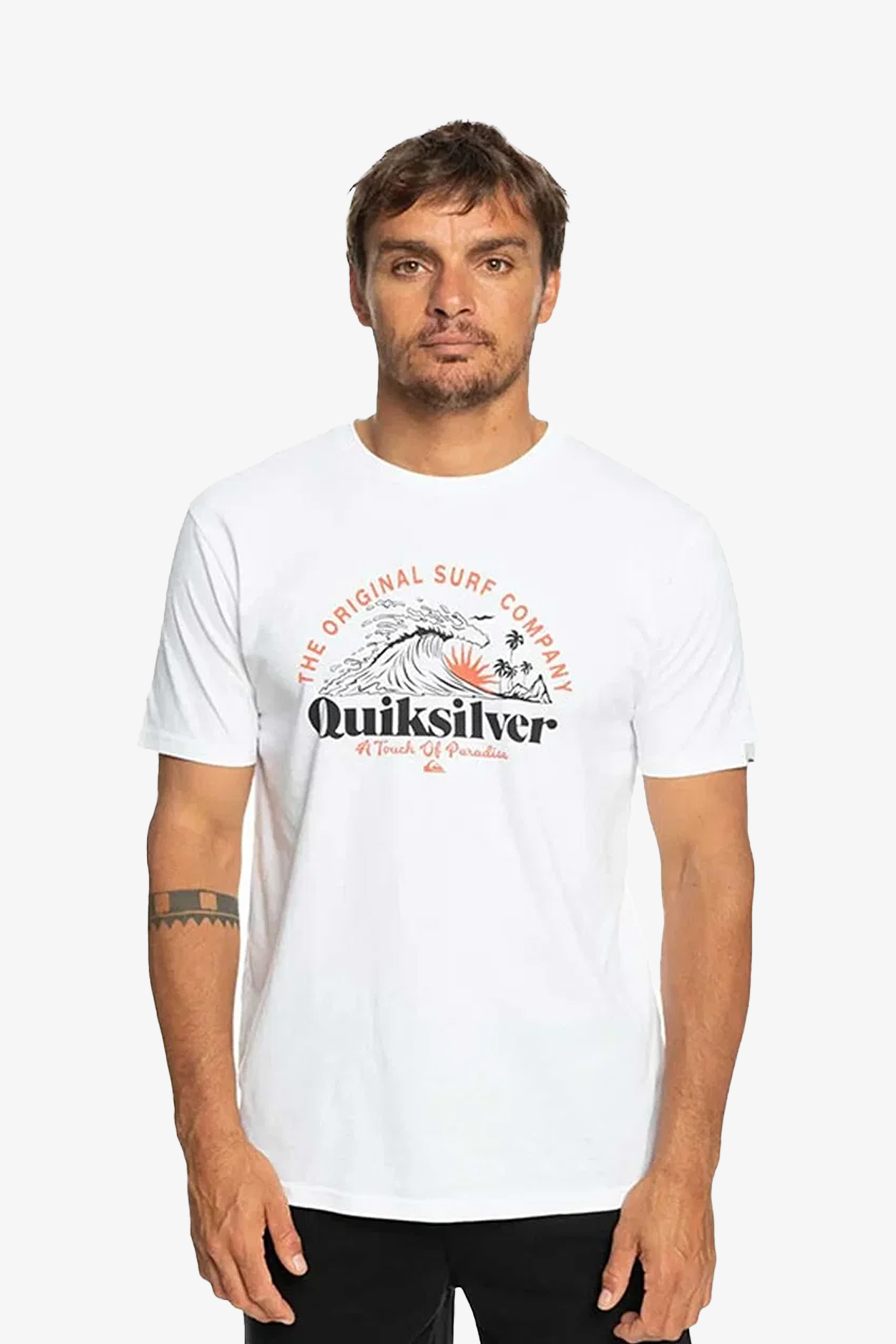 Quiksilver Sunsetwave Erkek Beyaz T-Shirt EQYZT07277-WBB0