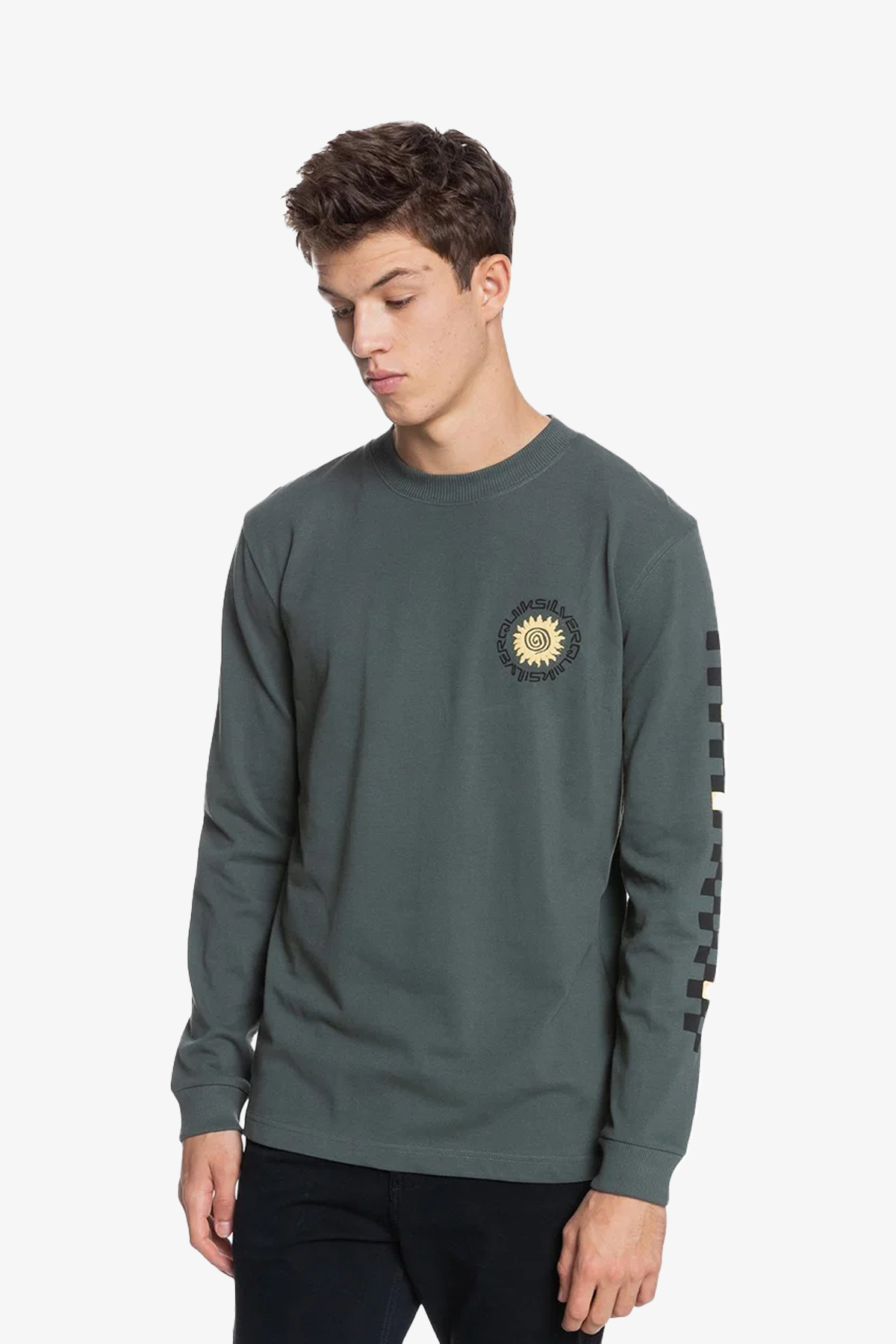 Quiksilver Supertone Ls Erkek Yeşil T-Shirt EQYKT04107-KRN0