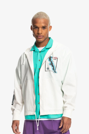Quiksilver Thebaja Jckt Erkek Beyaz Ceket EQYJK03946-WBB0 - Quiksilver