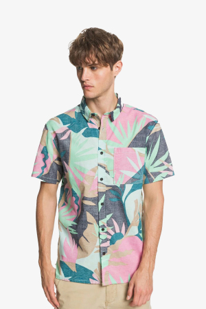 Quiksilver Tropıcflowssvtp Erkek Mavi Gömlek EQYWT03982-GCZ6 - Quiksilver