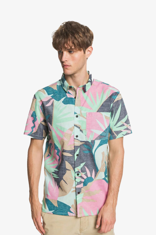 Quiksilver Tropıcflowssvtp Erkek Mavi Gömlek EQYWT03982-GCZ6 - 1