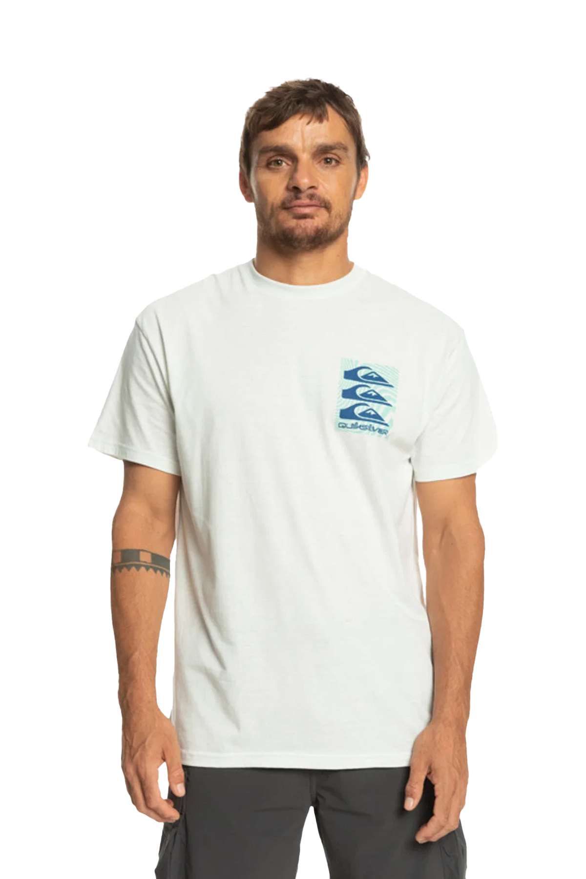 Quiksilver Warped Patterns Erkek Beyaz T-Shirt EQYZT07205-WBK0