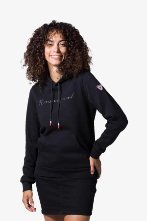Rossıgnol Logo Hood Ft Kadın Siyah Sweatshirt RLKWS09-001 - Rossıgnol