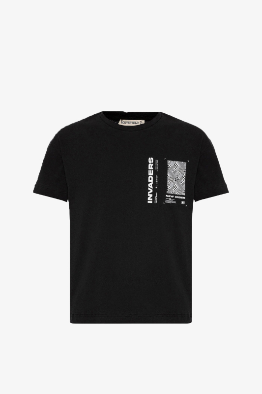 Routefield Tac Çocuk Siyah T-Shirt RFKTAC22-001 - 1