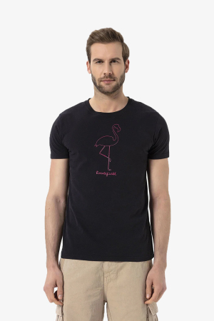 Routefield Tall Erkek Siyah T-Shirt RFTALL22-10010 - Routefield