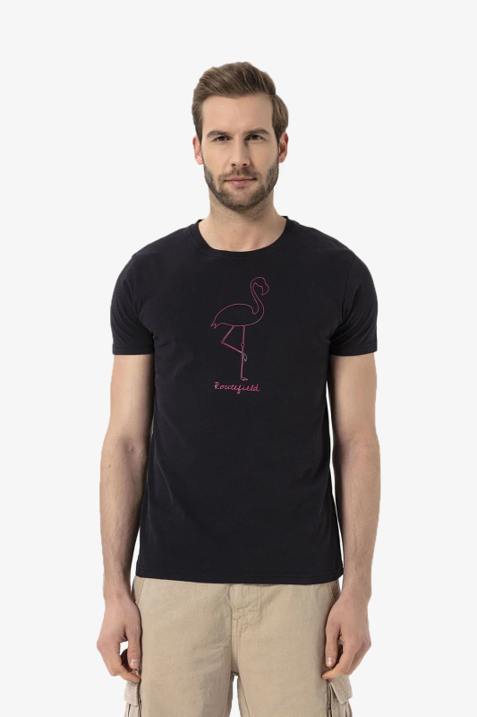 Routefield Tall Erkek Siyah T-Shirt RFTALL22-10010 - 1