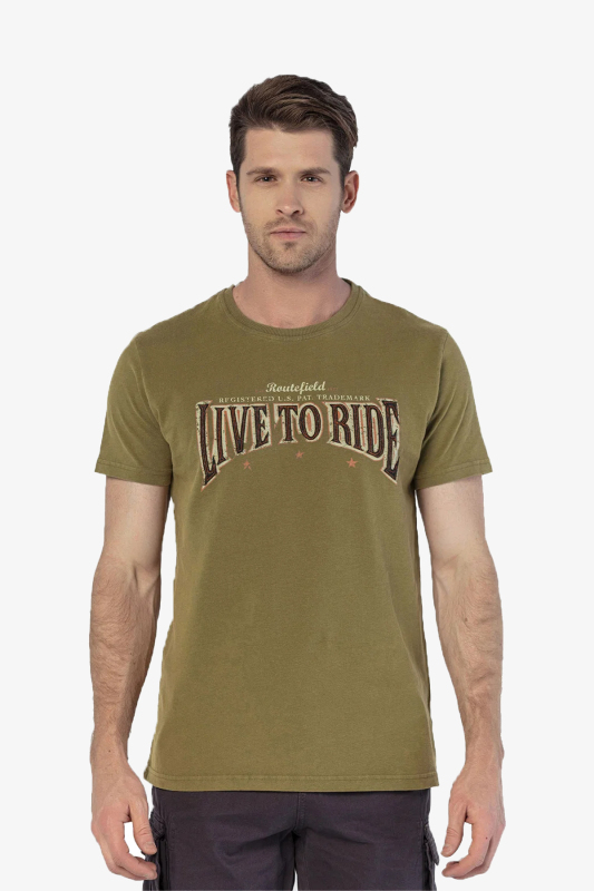 Routefield True Erkek Yeşil T-Shirt RFTRUE21-12384 - 1