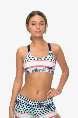 Roxy Lhassa Bra3 J Kadın Mavi Spor Bra ERJKT03405-18523 - Roxy