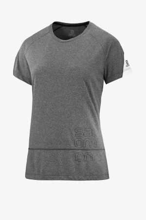 Salomon Cro Run Graphıc Kadın Siyah T-Shirt LC1790700-26990 - Salomon