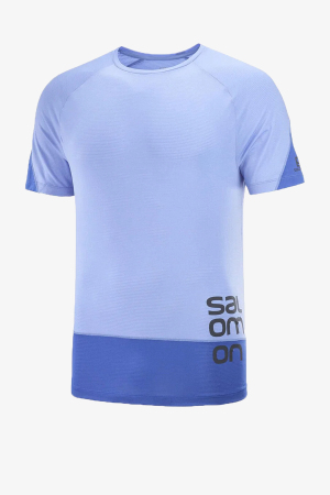 Salomon Cross Run Graphıc Erkek Mavi T-Shirt LC1788100-27035 - Salomon
