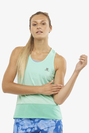 Salomon Cross Run Tank Kadın Mavi Yarış Atleti LC1728200-26987 - Salomon