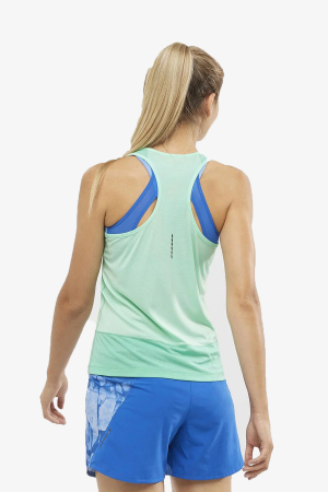 Salomon Cross Run Tank Kadın Mavi Yarış Atleti LC1728200-26987 - 2