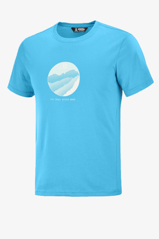 Salomon Explore Blend Erkek Mavi T-Shirt LC1524500-25206 - 1