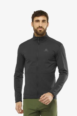 Salomon Outrack Full Zıp Mıd M Erkek Siyah Üst Giyim LC1369200-22872 - Salomon