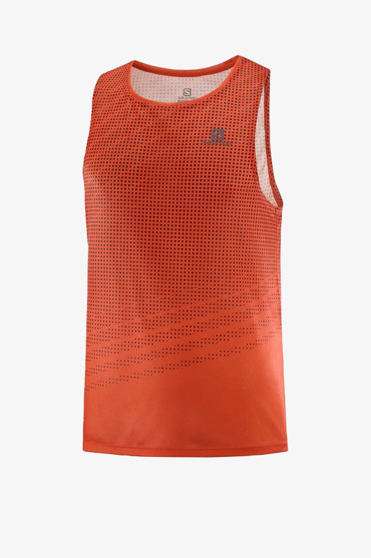 Salomon Sense Aero Sınglet Tank Erkek Kırmızı Yarış Atleti LC1764800-27010 - 1