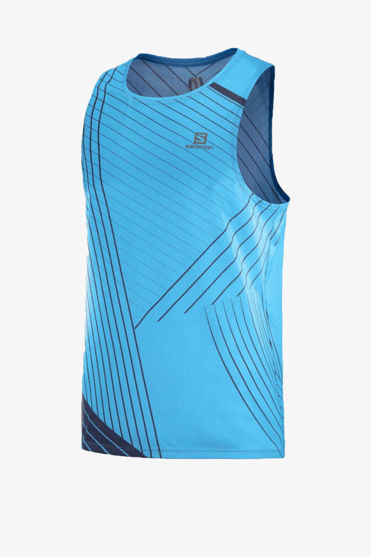Salomon Sense Aero Tank Erkek Mavi Atlet LC1510800-25209 - 1
