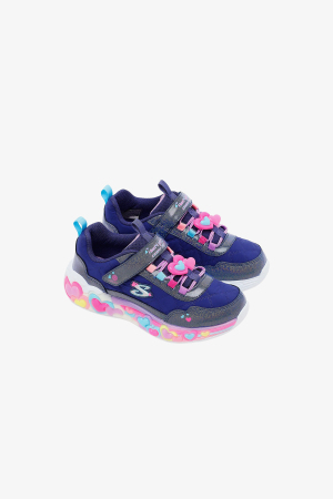 Skechers Eternal Heart Lights Çocuk Lacivert Sneaker 302768L NVMT - 3