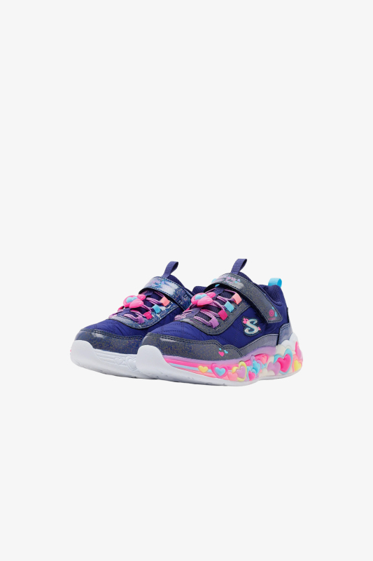 Skechers Eternal Heart Lights Çocuk Lacivert Sneaker 302768L NVMT - 4