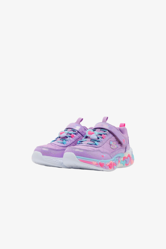 Skechers Eternal Heart Lights Çocuk Mor Sneaker 302768L LVMT - 2