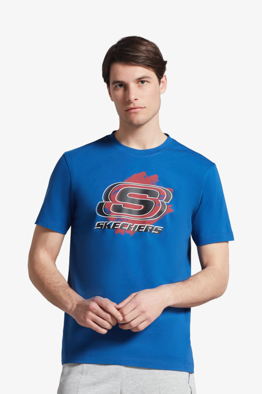Skechers M Big Logo Erkek Mavi T-Shirt S222253-403 - 1