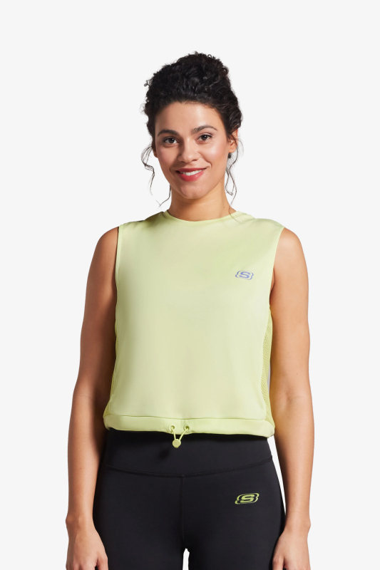 Skechers Performance Coll. Mesh Detailed Kadın Yeşil T-Shirt S231400-299 - 1