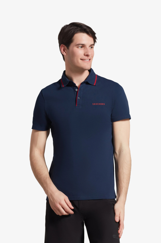 Skechers Polo Sleeve Polo Erkek Lacivert T-Shirt S212224-410 - 1