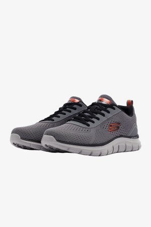 Skechers Track-Leshur Erkek Gri Sneaker 232758TK CCOR - 4