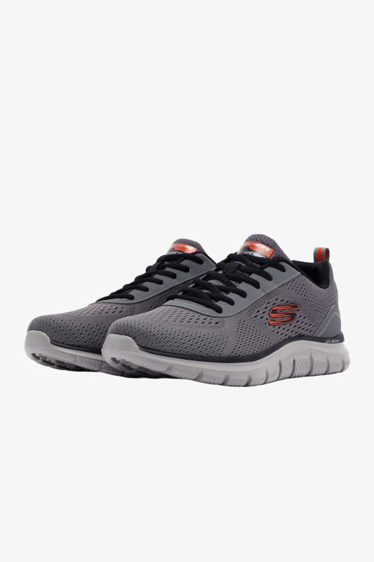 Skechers Track-Leshur Erkek Gri Sneaker 232758TK CCOR - 4