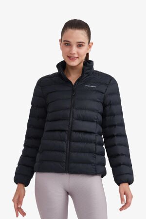 Skechers W Outerwear Pop Up Detailed Padded Jacket Kadın Siyah Mont S231240-001 - Skechers