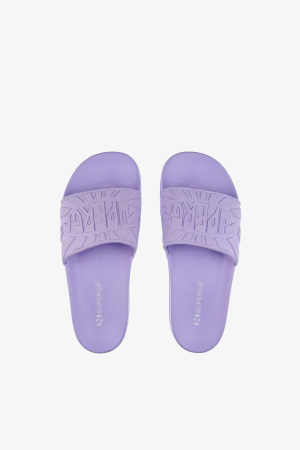 Superga 1908 Slides Raggiera Logo Kadın Mor Slider Terlik S2121JW-430 - 2