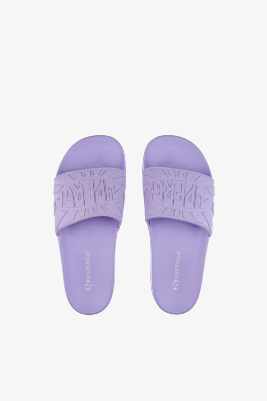 Superga 1908 Slides Raggiera Logo Kadın Mor Slider Terlik S2121JW-430 - 2