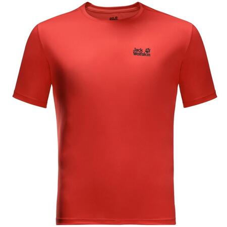 Jack Wolfskin Tech T M Kırmızı Erkek T-Shirt 1807071-2066 - Jack Wolfskin