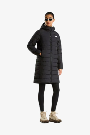 The North Face Aconcagua Parka Kadın Siyah Kapüşonlu Fermuarlı Dolumlu Mont NF0A8H1AJK31 - 3
