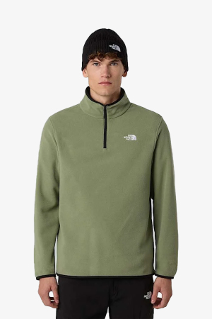 The North Face Glacıer Fleece 1/4 Zıp Erkek Yeşil Sweatshirt NF0A8D0QBO91 - The North Face