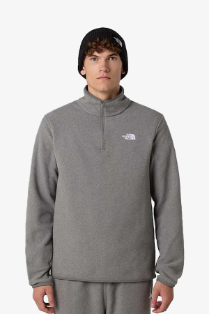 The North Face Glacıer Fleece 1/4 Zıp Erkek Gri Sweatshirt NF0A8D0QCQI1 - 1
