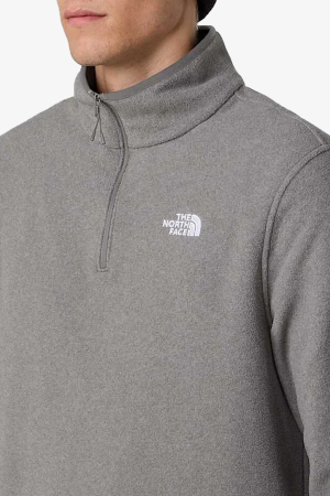 The North Face Glacıer Fleece 1/4 Zıp Erkek Gri Sweatshirt NF0A8D0QCQI1 - 2